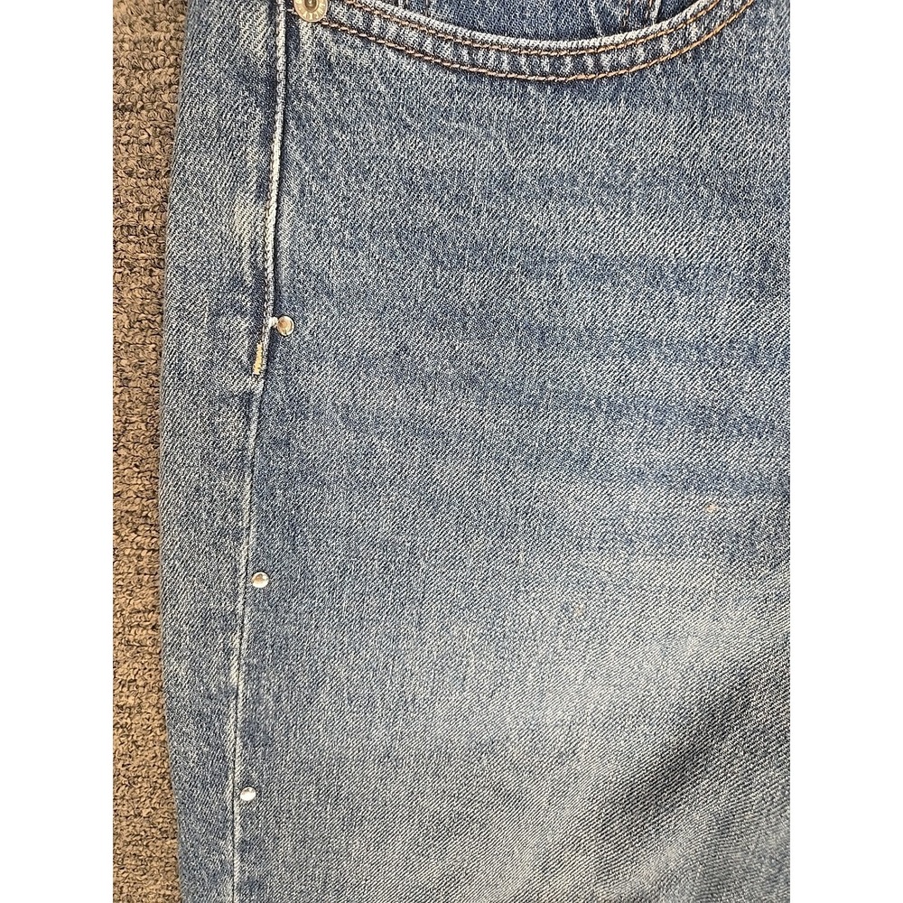 Lucky Brand Zoe High Rise Straight Jeans Womens 14/32L Blue Studded NWT - Picture 3 of 11